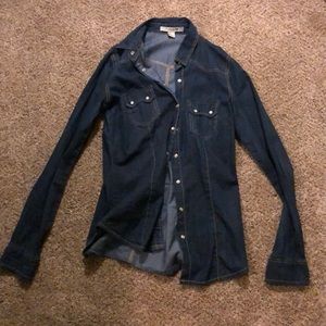 Denim button up shirt